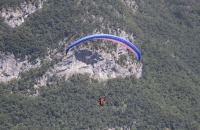 Paragleiter bei der Landung