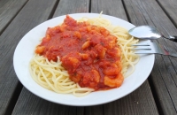 Mein Abendessen - Shrimps Spaghetti