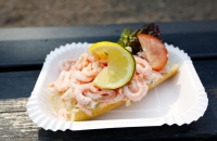 Typisch für diese Gegend - Shrimps Sandwich