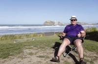 Wolfgang auf seiner Neuerwerbung