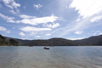 Eine feine Sandbucht unterwegs