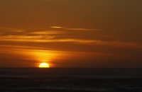 Sonnenuntergang in Punukaiki