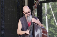 Bassist einer Jazz-Kombo