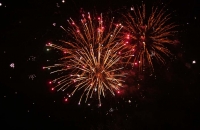 Feuerwerk über dem Bodensee