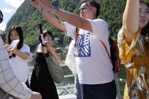 Selfie-Wahn in Hallstatt