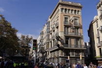 Häuser auf der La Rambla