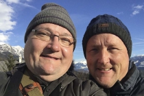 Andreas und ich auf der Hungerburg